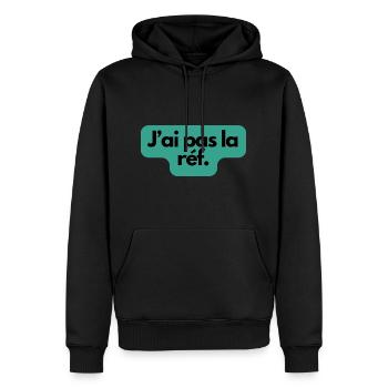 J’ai pas la réf. humour référence film culture g - Sweat à capuche Premium bio Homme - noir - Devant - Nico (187cm)