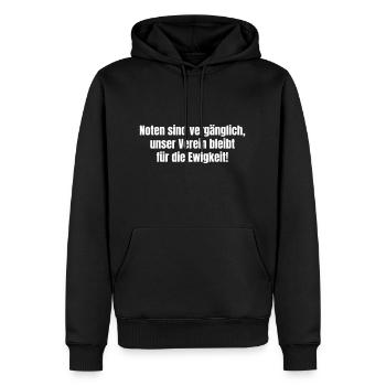 Les notes sont transitoires, notre club reste éternel. - Sweat à capuche Premium bio Homme - noir - Devant - Nico (187cm)