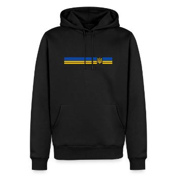 UKRAINE Sportive - Sweat à capuche Premium bio Homme - noir - Devant - Nico (187cm)