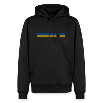 UKRAINE Sportive - Sweat à capuche Premium bio Homme - noir - Devant - Nico (187cm)