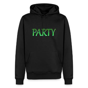 Party green design - Männer Premium Bio Hoodie - Schwarz - Vorne - Nico (187cm)