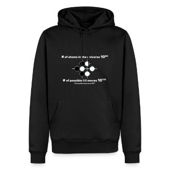 GO (Igo, Baduk, Weiqi) jeu de société mouvements possibles - Sweat à capuche Premium bio Homme - noir - Devant - Nico (187cm)
