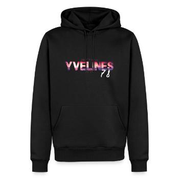 Yvelines 78 - Men’s Premium Organic Hoodie - black - Front - Nico (187cm)