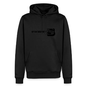 25e anniversaire Idées cadeaux pour lui Chemise homme - Sweat à capuche Premium bio Homme - noir - Devant - Nico (187cm)