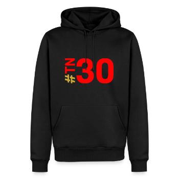 TN30 - Sweat à capuche Premium bio Homme - noir - Devant - Nico (187cm)