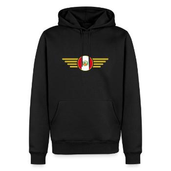 I Love Peru, Style Design T-Shirt, Clothing - Men’s Premium Organic Hoodie - black - Front - Nico (187cm)