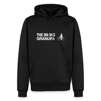 Grandpa Cycling - Men’s Premium Organic Hoodie - black - Front - Nico (187cm)
