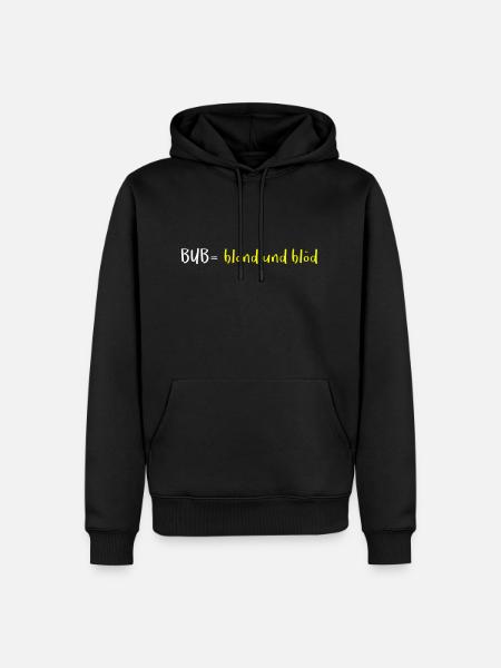 SVG Logo BUB - Männer Premium Bio Hoodie - Schwarz