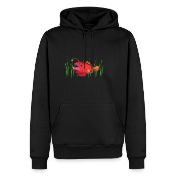 Poisson-grenouille - Sweat à capuche Premium bio Homme - noir - Devant - Nico (187cm)