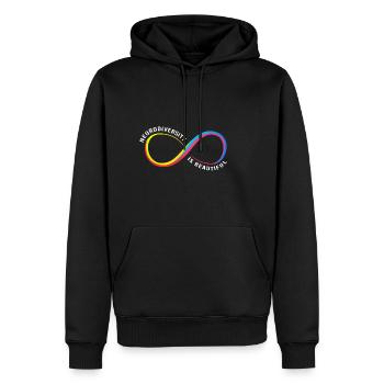 Autismus Gehirn Autist Asperger Neurodiversity - Männer Premium Bio Hoodie - Schwarz - Vorne - Nico (187cm)