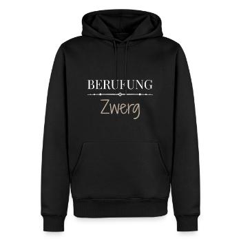 Berufung Zwerg - Lustige Sprüche - Männer Premium Bio Hoodie - Schwarz - Vorne - Nico (187cm)