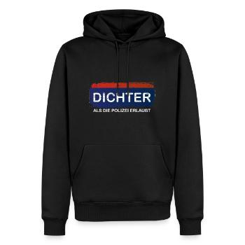 dichter als die Polizei erlaubt - Oida - Männer Premium Bio Hoodie - Schwarz - Vorne - Nico (187cm)