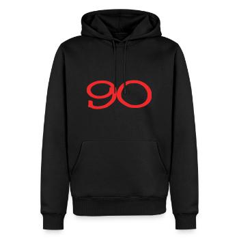 ANNIVERSARY. HAPPY BIRTHDAY. HAPPY BIRTHDAY - Men’s Premium Organic Hoodie - black - Front - Nico (187cm)