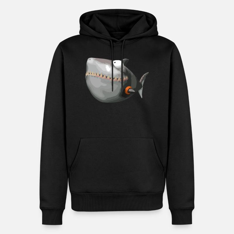 SharkMops - Männer Premium Bio Hoodie - Schwarz