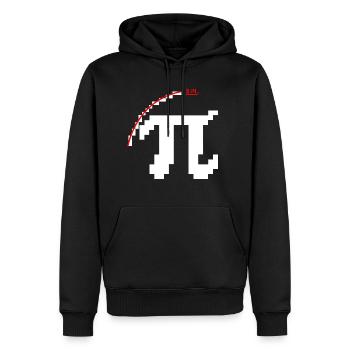 Icône Pixel Pi - Sweat à capuche Premium bio Homme - noir - Devant - Nico (187cm)