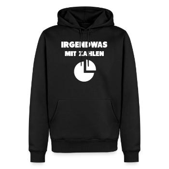 Irgendwas mit Zahlen - Controlling Shirt - Männer Premium Bio Hoodie - Schwarz - Vorne - Nico (187cm)