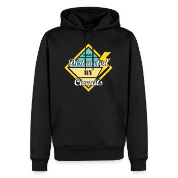Distrait par les circuits Electro Worker Engineer - Sweat à capuche Premium bio Homme - noir - Devant - Nico (187cm)
