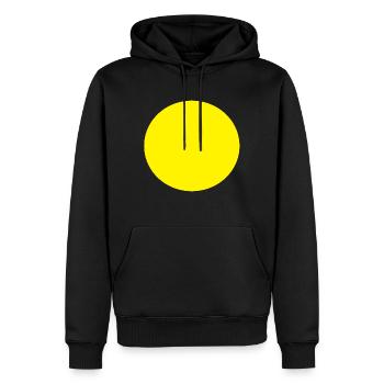Circle yellow shape simple lemon gift idea - Men’s Premium Organic Hoodie - black - Front - Nico (187cm)