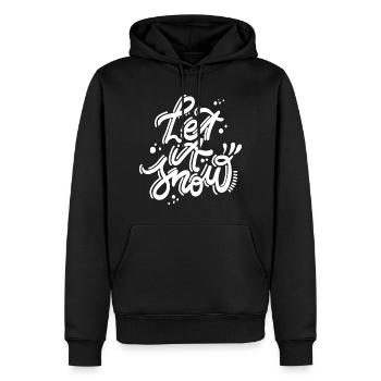 Let it snow Snow Winter Christmas Xmas - Men’s Premium Organic Hoodie - black - Front - Nico (187cm)