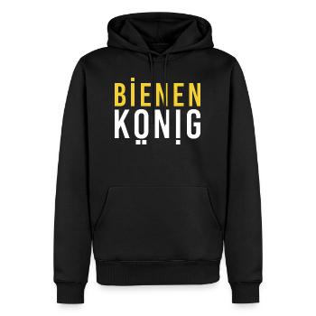 Bienenkönig Imker bee Volk Honig - Männer Premium Bio Hoodie - Schwarz - Vorne - Nico (187cm)