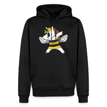Abeille Licorne licorne abeille Apiculteur dabbing dab - Sweat à capuche Premium bio Homme - noir - Devant - Nico (187cm)