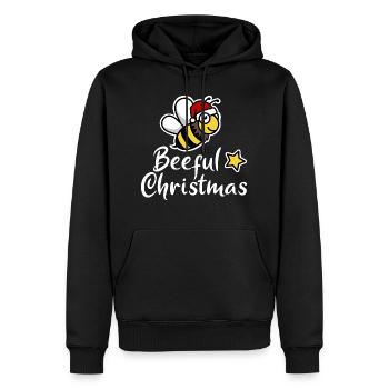 Beeful Christmas Weihnachten Biene Weihnachtsmann - Männer Premium Bio Hoodie - Schwarz - Vorne - Nico (187cm)