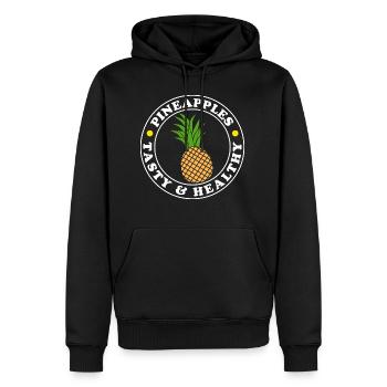 Ananas savoureux Fruits tropicaux délicieux - Sweat à capuche Premium bio Homme - noir - Devant - Nico (187cm)