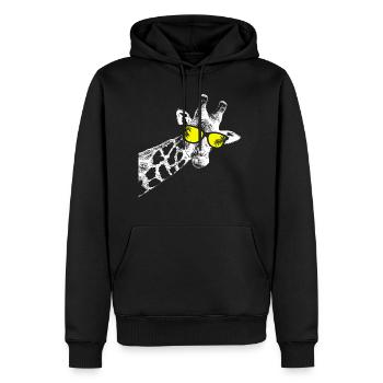Giraffe Sonnenbrille Party Musik Giraffenliebe Gir - Männer Premium Bio Hoodie - Schwarz - Vorne - Nico (187cm)