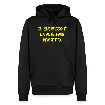 Il successo è la migliore vendetta - GLD - Sweat à capuche Premium bio Homme - noir - Devant - Nico (187cm)
