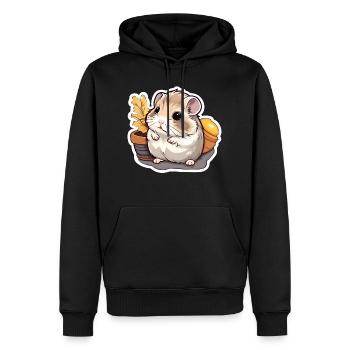 Cute Russian Dwarf Hamster | Cute Hamster - Men’s Premium Organic Hoodie - black - Front - Nico (187cm)