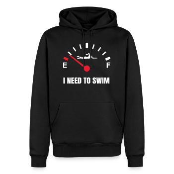 Nageurs Natation Natation Sports Idée - Sweat à capuche Premium bio Homme - noir - Devant - Nico (187cm)