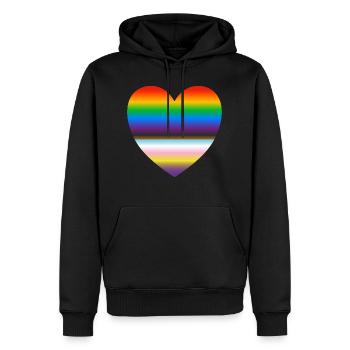 Inklusives Pride-Herz - Männer Premium Bio Hoodie - Schwarz - Vorne - Nico (187cm)