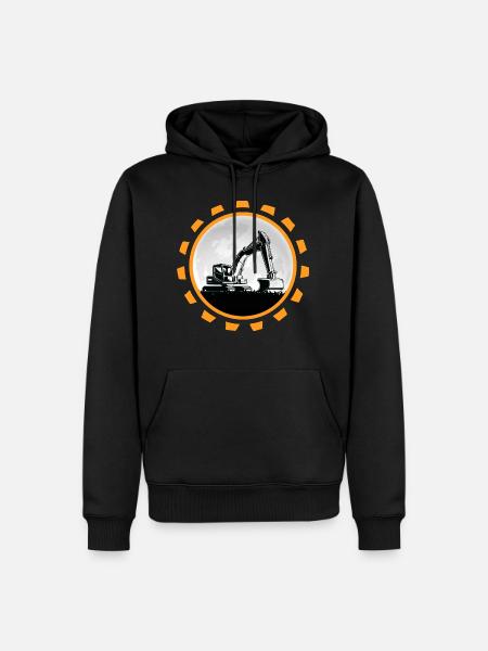 bagger baggerfahrer Baustelle Baggerschaufel - Männer Premium Bio Hoodie - Schwarz
