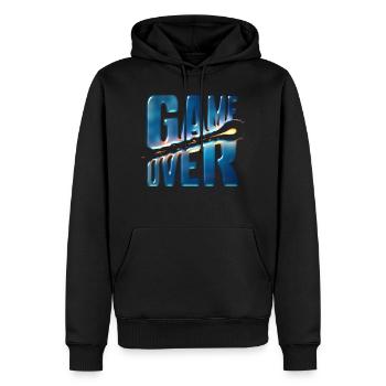GAME OVER GEL - Men’s Premium Organic Hoodie - black - Front - Nico (187cm)