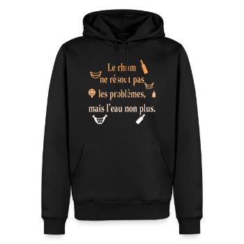 Papa Papa Rum Humor Witz Geschenk Lieblingsbier - Männer Premium Bio Hoodie - Schwarz - Vorne - Nico (187cm)