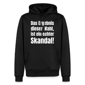 Le résultat de cette élection est un véritable scandale ! - Sweat à capuche Premium bio Homme - noir - Devant - Nico (187cm)