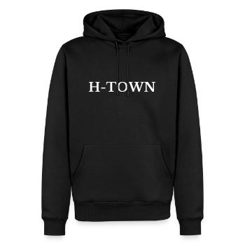 Hanovre H-Ville - Sweat à capuche Premium bio Homme - noir - Devant - Nico (187cm)