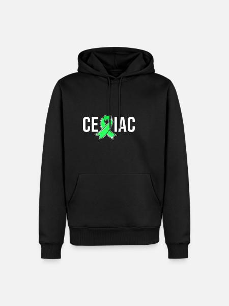 Glutenfrei Zöliakie - Männer Premium Bio Hoodie - Schwarz