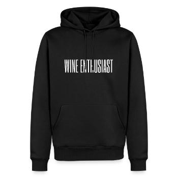 Amateur de vin / Amateur de vin - Sweat à capuche Premium bio Homme - noir - Devant - Nico (187cm)