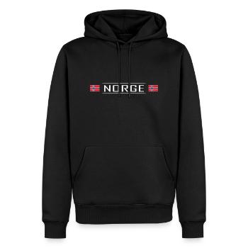 Norvège Drapeau Norvège Scandinavie - Sweat à capuche Premium bio Homme - noir - Devant - Nico (187cm)