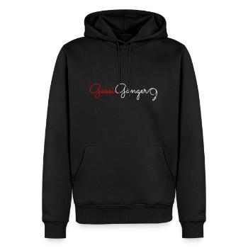 Gassigänger - Einzeilig - Männer Premium Bio Hoodie - Schwarz - Vorne - Nico (187cm)