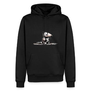 Coati - Sweat à capuche Premium bio Homme - noir - Devant - Nico (187cm)