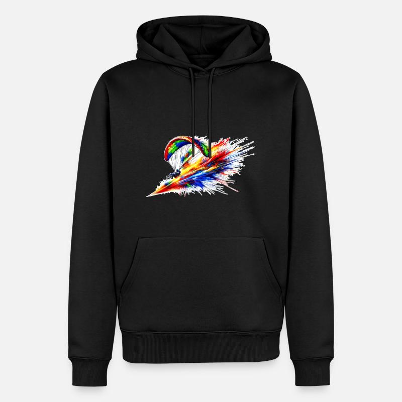 Paragleiter - Farbsplash - Männer Premium Bio Hoodie - Schwarz