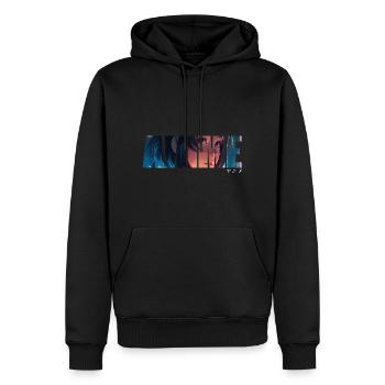 Niedliches Anime Mädchen Schriftzug - Männer Premium Bio Hoodie - Schwarz - Vorne - Nico (187cm)