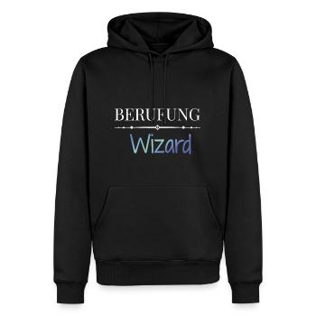 Berufung Wizzard - Lustige Sprüche - Männer Premium Bio Hoodie - Schwarz - Vorne - Nico (187cm)
