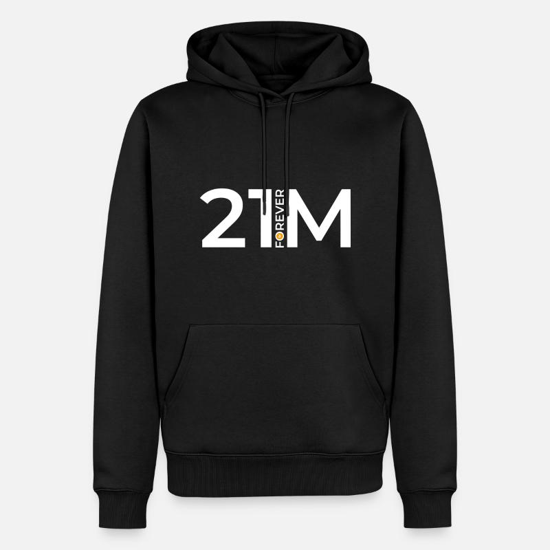 Forever 21M Weiß 2 - Männer Premium Bio Hoodie - Schwarz