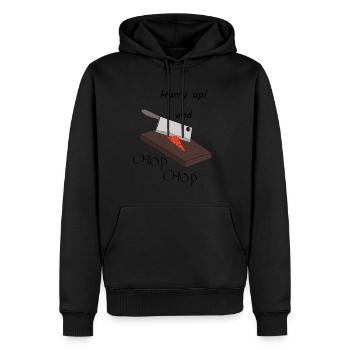 Chop Chop - Männer Premium Bio Hoodie - Schwarz - Vorne - Nico (187cm)