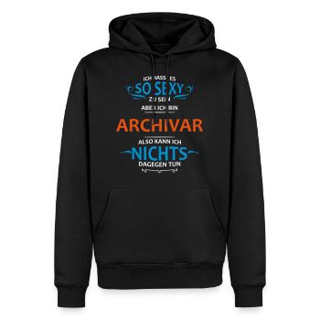 Archivar Beruf - Männer Premium Bio Hoodie - Schwarz - Vorne - Nico (187cm)