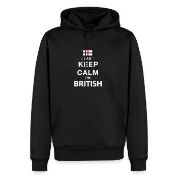 Angleterre - Sweat à capuche Premium bio Homme - noir - Devant - Nico (187cm)