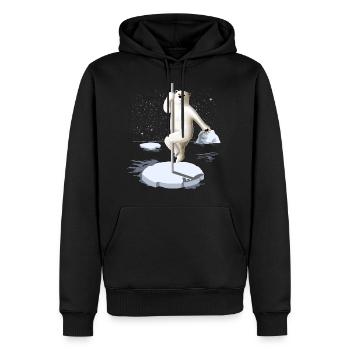 Danseur Pôle Nord drôle Polce Danse FitnessSHIRT - Sweat à capuche Premium bio Homme - noir - Devant - Nico (187cm)